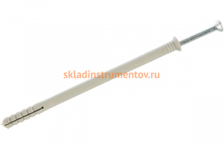 Дюбель-гвоздь нейлоновый с потайным бортиком 50 шт. (8х140 мм; ТФ5) Зубр 4-301375-08-140