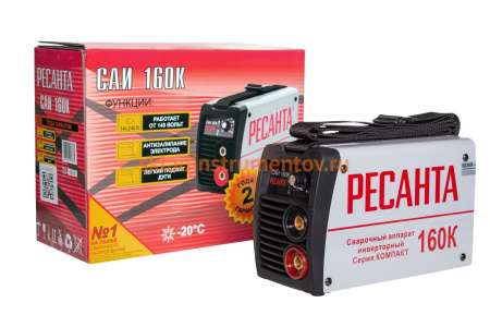 Инверторный сварочный аппарат Ресанта САИ160К 65/35 Инверторный сварочный аппарат Ресанта САИ160К 65/35