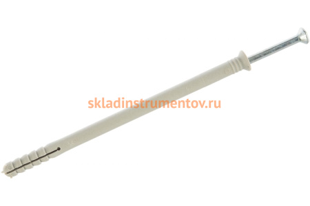 Дюбель-гвоздь нейлоновый с потайным бортиком 50 шт. (8х140 мм; ТФ5) Зубр 4-301375-08-140