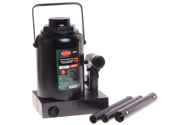 Гидравлический бутылочный низкопрофильный домкрат ROCKFORCE 25т выс.подъема 240-375мм RF-T92507