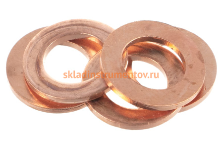 Набор медных шайб JTC размер: толщина 1.2, внутр. д. 8.4, наружн. д. 13.8 50 шт. 2010