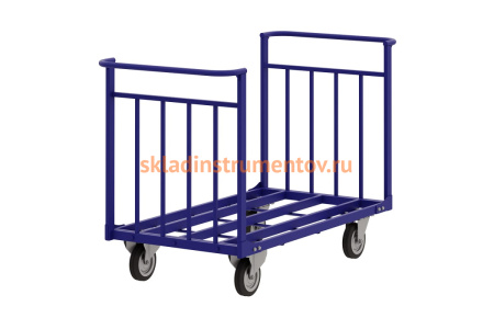 Усиленная каркасная тележка с двумя ручками RUSKLAD ТТД 10 (800х1800) d200мм усиленные