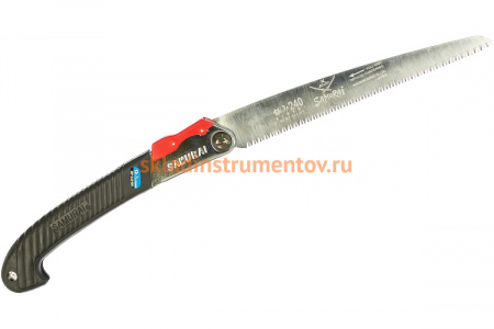 Складная пила с прямым полотном SAMURAI 2 угла фиксации, в футляре MP-240-MH