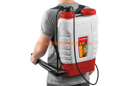 Ранцевый опрыскиватель GRINDA KS-12, 12 л, телескопический алюминиевый удлинитель 425217
