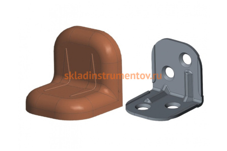 Уголок с заглушкой MFK-TORG 24х24х25х1.2 ясень 11 24 24 11