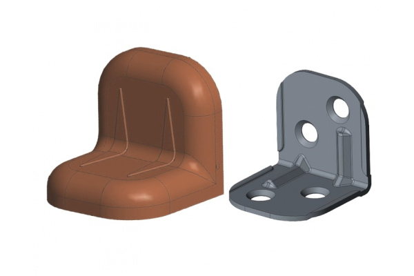 Уголок с заглушкой MFK-TORG 24х24х25х1.2 ясень 11 24 24 11