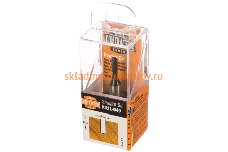 Фреза концевая пазовая Contractor (4x10x45 мм; Z=1) CMT K911-040