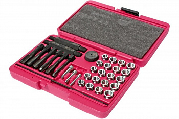 Набор метчиков для восстановления резьбы под свечи накаливания (33 предмета в кейсе) JTC 4053