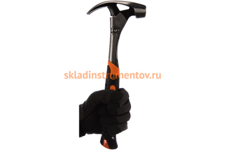 Молоток-гвоздодер (кованый, с амортизатором, обрезиненная ручка) 0,5кг ВАРЯГ 85325 тов-146434