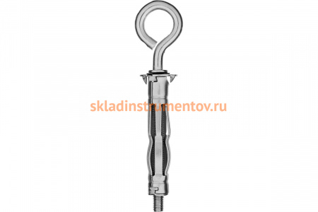 Анкер для пустотелых материалов Зубр МОЛЛИ, с кольцом, 11 мм х M5 x 52 мм, 80 шт, оцинкованный 302532-05-052