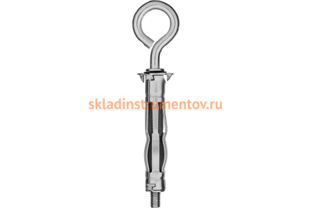 Анкер для пустотелых материалов Зубр МОЛЛИ, с кольцом, 11 мм х M5 x 52 мм, 80 шт, оцинкованный 302532-05-052