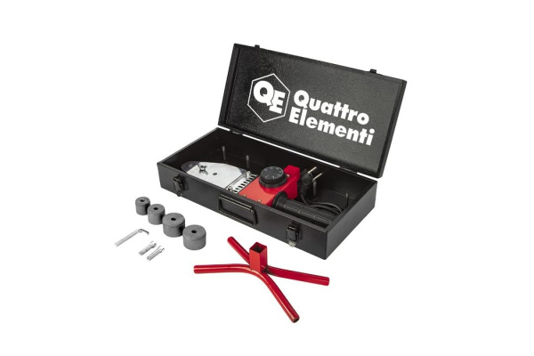 Сварочный аппарат для пластиковых труб QUATTRO ELEMENTI ST-1100 1100 Вт, насадки 20-40 мм, кейс 793-336