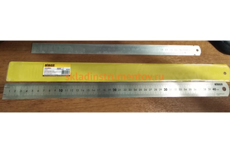 Линейка 400мм (нержавеющая сталь, двухсторонняя шкала) Biber 40163 тов-172037