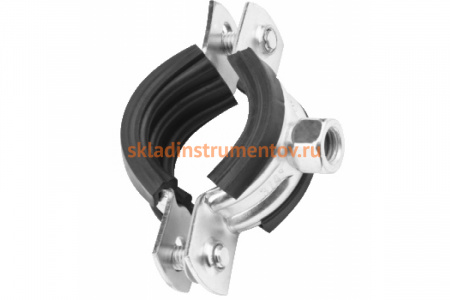 Трубный оцинкованный хомут с гайкой Зубр 1", 1 шт. 37850-32-36-1