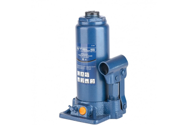 Бутылочный гидравлический домкрат STELS 6 т 51103