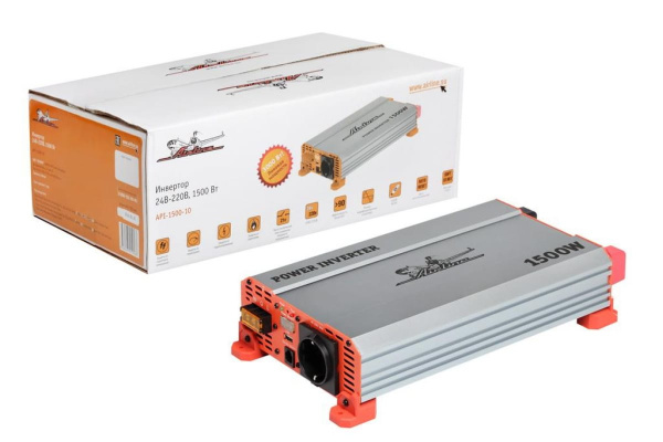 Инвертор Airline API-1500-10 (24В-220В, 1500 Вт)