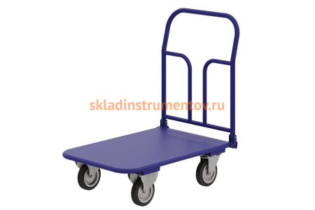 Тележка RUSKLAD платформенная со складной ручкой (система складывания ручки - педаль)  ТПСР 2 М П (600x900) d125мм Тележка RUSKLAD платформенная со складной ручкой (система складывания ручки - педаль)  ТПСР 2 М П (600x900) d125мм