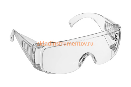 Защитные очки DEXX, поликарбонатная монолинза, с боковой вентиляцией, прозрачные, 11050