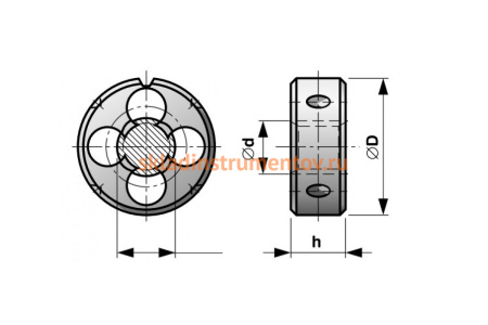 Плашка Bucovice Tools NPT 1/4-18 HSS 430140