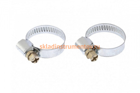 Металлические хомуты СИБРТЕХ, стандартное болтовое крепление, 32-50мм, 2шт, ширина 9мм, 47660