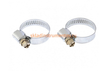 Металлические хомуты СИБРТЕХ, стандартное болтовое крепление, 32-50мм, 2шт, ширина 9мм, 47660