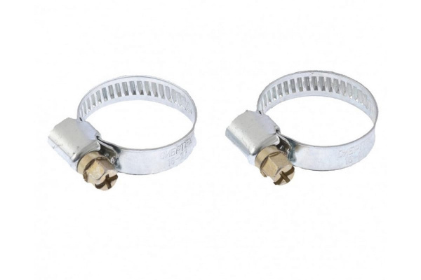 Металлические хомуты СИБРТЕХ, стандартное болтовое крепление, 32-50мм, 2шт, ширина 9мм, 47660