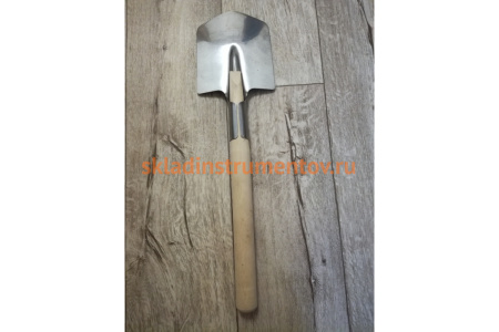 Саперная лопата СИБРТЕХ нержавеющая сталь, деревянный черенок 61439