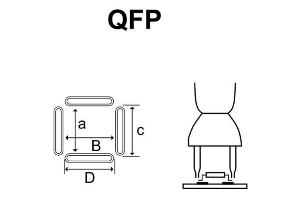 Насадка QFP (27х28 мм) для паяльной станции SS-989B ProsKit 9SS-900-F 00271483 Насадка QFP (27х28 мм) для паяльной станции SS-989B ProsKit 9SS-900-F 00271483