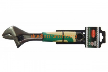 Разводной ключ с резиновой рукояткой ROCKFORCE 10-250мм захват 30мм, RF-649250AB