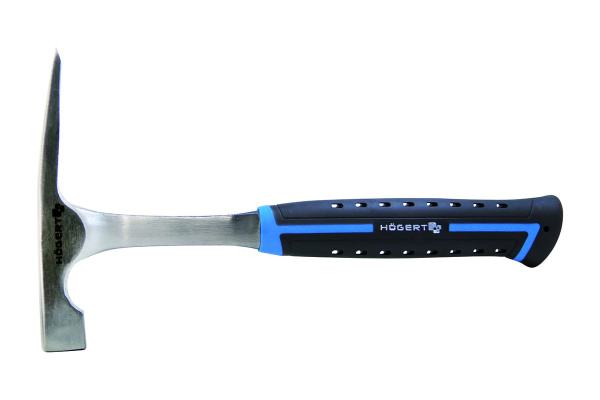 Молоток каменщика HOEGERT TECHNIK монолитный, 600 г, с рукояткой из стекловолокна HT3B033