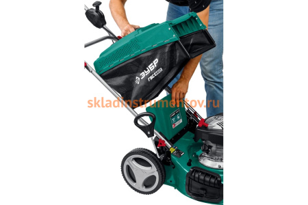 Самоходная бензиновая газонокосилка ЗУБР 460 мм, 4.5 л.с. ГБС-460