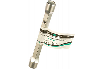 Торцевой усиленный ключ-трубка 12х13мм, CrV STELS 13771