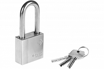 Навесной замок с удлиненной дужкой 50мм Зубр ЭКСПЕРТ 37290-50-1