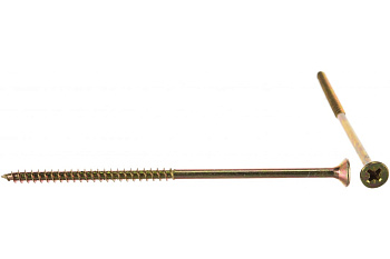 Универсальные шурупы для дерева, ДСП, ДВП Зубр желтопассивированные, PZ, 6,0x140мм, ТФ0, 600 штук 4-300390-60-140