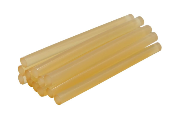 Клей желтый, прозрачный (12 шт; 7х100 мм) для клеевого пистолета ПРАКТИКА 641-626