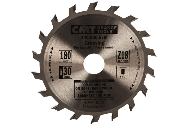 Диск пильный по дереву (180х30х6/3 мм; Z18) CMT 240.060.07M