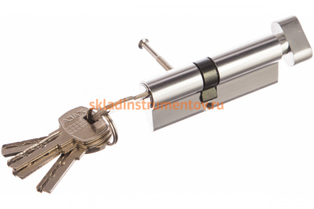 Цилиндровый механизм с вертушкой AJAX AX202/80 mm 30+10+40 CP хром 5 кл. 39875