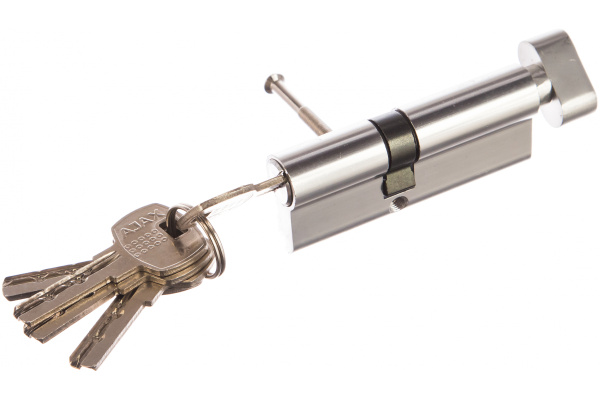 Цилиндровый механизм с вертушкой AJAX AX202/80 mm 30+10+40 CP хром 5 кл. 39875