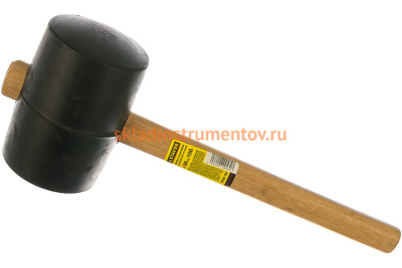 Резиновая черная киянка с деревянной ручкой 1130г STAYER STANDARD 20505-100