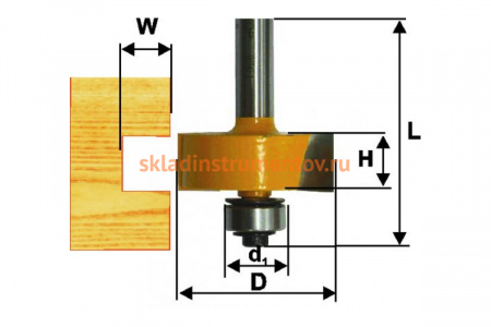 Фреза кромочная фальцевая (31.8х13 мм; 8 мм) Энкор 46326