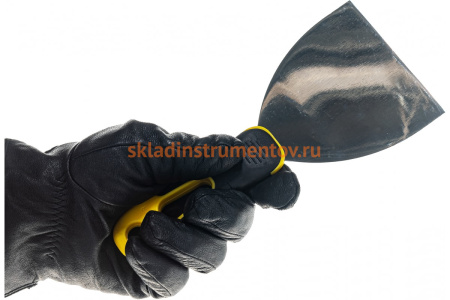 Шпатель с профилированным нержавеющим полотном и 2к ручкой 100мм STAYER PROFESSIONAL 10045-10