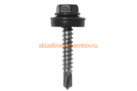 Саморезы для крепления кровель. матер. к дерев. обреш. Зубр цвет RAL 6005 "зеленый насыщ.", оцинк., 4,8x35 мм, 1800 шт 4-300310-48-035-6005