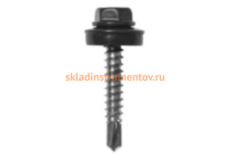 Саморезы для крепления кровель. матер. к дерев. обреш. Зубр цвет RAL 6005 "зеленый насыщ.", оцинк., 4,8x35 мм, 1800 шт 4-300310-48-035-6005