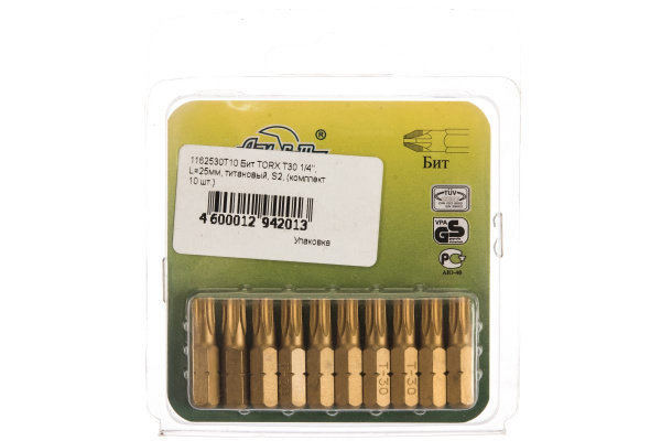Бита TORX T30, 1/4", 10 шт. AIST 1162530T10 00-00012942