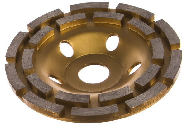 Чаша алмазная двухрядная сегментированная (125х22.2 мм) Vertextools 0505-04-125-14