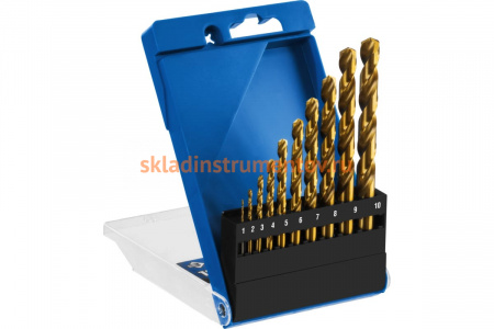 Набор сверл с титановым покрытием по металлу, 10 шт. ПРОФЕССИОНАЛ Зубр 29615-H10