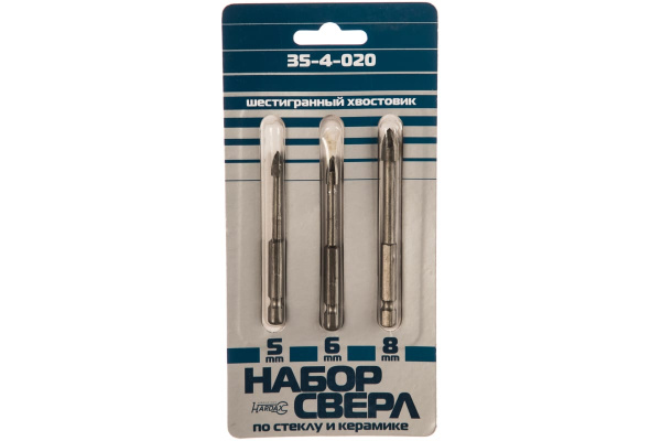 Набор сверл по керамике  5, 6, 8 мм РемоКолор 35-4-020