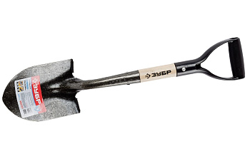 Лопата Зубр ЗАВИДОВО автомобильная деревянный черенок с рукояткой 39355_z01