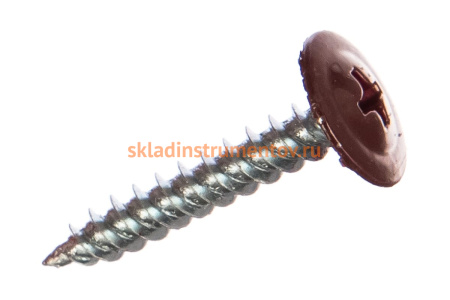 Саморезы с прессшайбой по листовому металлу до 0,9 мм Зубр RAL-3005 PH2 4,2х25 мм 400шт 300191-42-025-3005