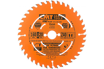Диск пильный по дереву (160х20/16х1,7/1,1 мм; Z40) CMT 272.160.40H